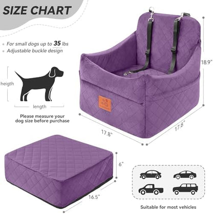 GL GLENSLAVE Dog Car Seat for Small/Medium Dogs, Dog Booster Car Seats - Image 3