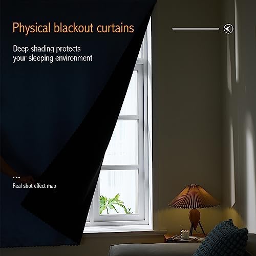 AJAZZ Self Adhesive Curtains 100% Blackout Shades Window Cover Sticky Curtain - Image 4