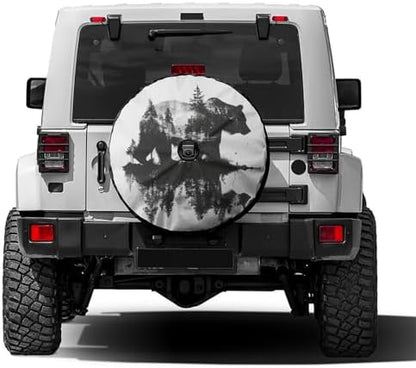 Delerain Bear and Tree Spare Tire Cover by Delerain