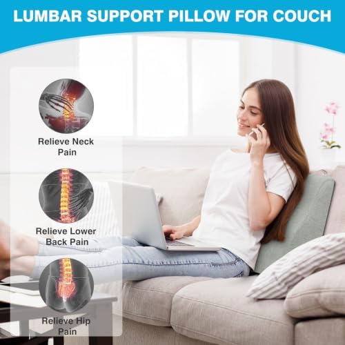Lumbar Support Pillow for Recliner & Back Pillow for Couch, Dual Layer Memory - Image 4
