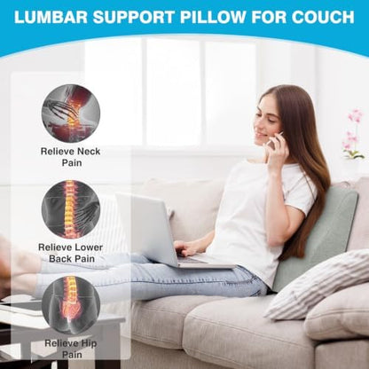 Lumbar Support Pillow for Recliner & Back Pillow for Couch, Dual Layer Memory - Image 4