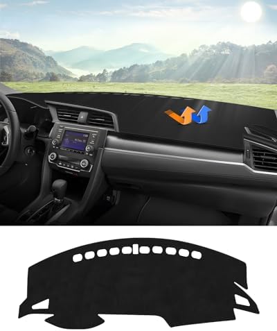 CARTIST Dashboard Cover Mat for 2016-2021 Honda Civic Coupe Sedan/Hatchback by Autorder