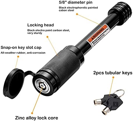 CZC AUTO Hitch Receiver Pin Lock 5/8" - Image 2