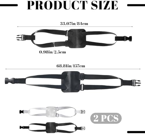 2 Pack Luggage Straps, Adjustable Elastic Bag Bungee Belt 2 Colors Travel - Image 3