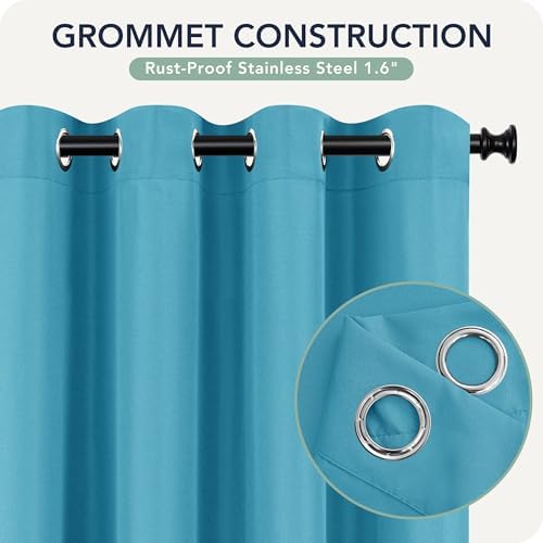 Outdoor Curtains for Patio Waterproof 6 Panels, Porch Sun Shade - Image 5