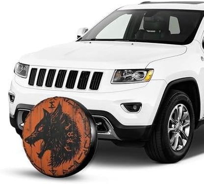 Wolf Spare Tire Cover Wheel Protectors Weatherproof Sun Protection Covers - Image 4