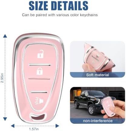 for Chevy Key Fob Cover, 3 Buttons TPU Key Cover - Image 5
