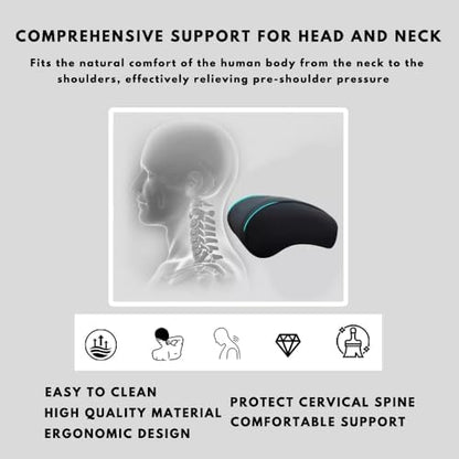 Car Headrest Neck Pillow Support Memory Foam Ergonomic Design Accessory - Image 3
