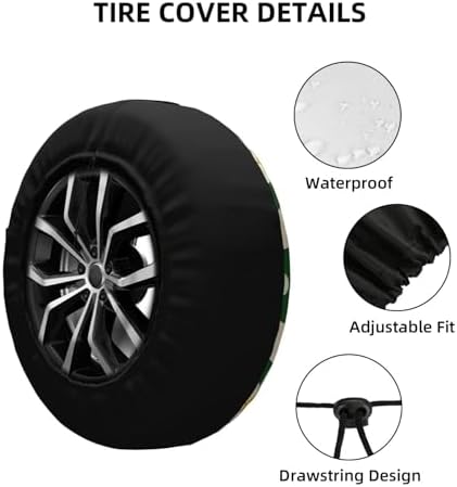 Retro Groovy Daisy Flower Spare Tire Cover Wheel Protectors - Image 4