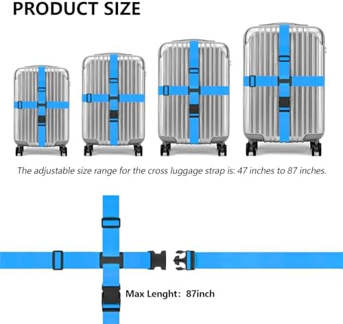 BILIONE Cross Luggage Straps and Luggage Tags Set - Image 3