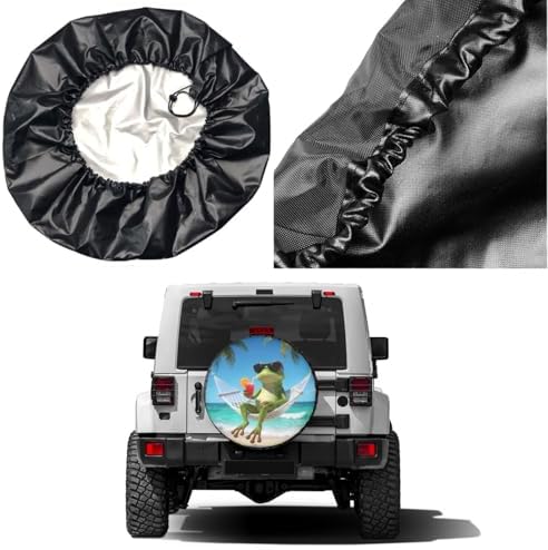 Summer Green Frog Spare Tire Cover Dust-Proof Wheel Tire Cover Fit Trailer - Image 5