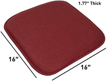 Sweet Home Collection Chair Cushion Memory Foam Pads Honeycomb Pattern Slip Non - Image 4
