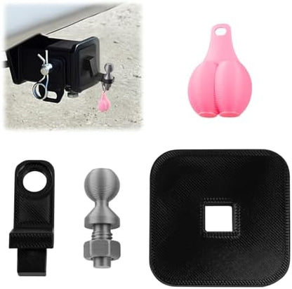 Funny Mini Trailer Hitch Ball Cover, Novelty Humorous Mini Hitch Ball Joke Tiny by wedfish