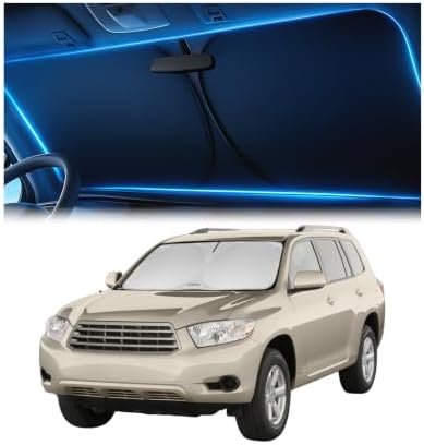 Magnelex Windshield Sun Shade for Toyota Highlander 2008-2013, Foldable Car by Magnelex