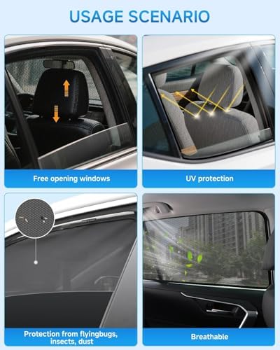Car Window Shades for Toyota Prius Hatchback, UV & Heat Blocker, Privacy - Image 5