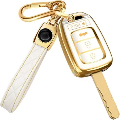 Lucrum Compatible with Honda Key Fob Cover & Keychain by Lucrum