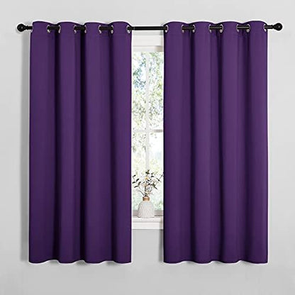 NICETOWN Thermal Insulated Blackout Curtains 2Pcs 55 x 68-in Royal Purple - Image 2