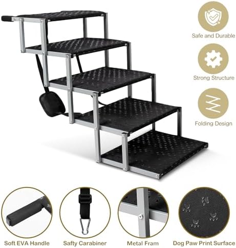 Extra Wide Dog Stairs for Car - Image 2