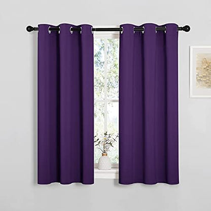 NICETOWN Thermal Insulated Blackout Curtains, 34 x 45in, Royal Purple - Image 2