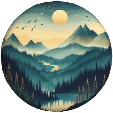 Spare Tire Cover Mountains Nature Scenery Wheel Covers Weatherproof Universal - Image 2