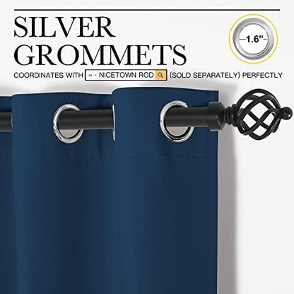 NICETOWN Moroccan Blue Blackout Curtains - Image 3