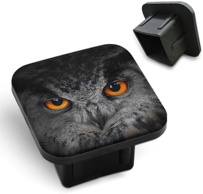 Owl Tow Hitch Covers Big Orange Evil Eyes Eagle Animal Head American Bird Black by Unknown