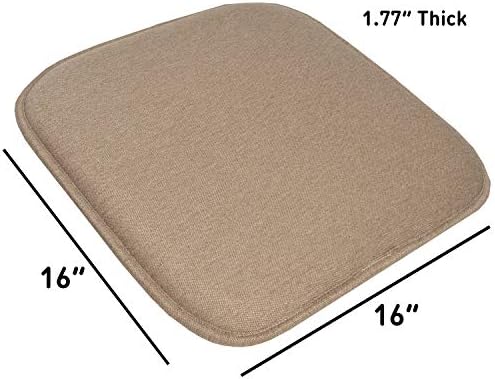Sweet Home Collection Chair Cushion Memory Foam Pads Honeycomb Pattern Slip Non - Image 4