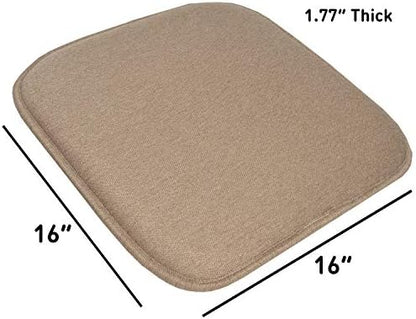 Sweet Home Collection Chair Cushion Memory Foam Pads Honeycomb Pattern Slip Non - Image 4
