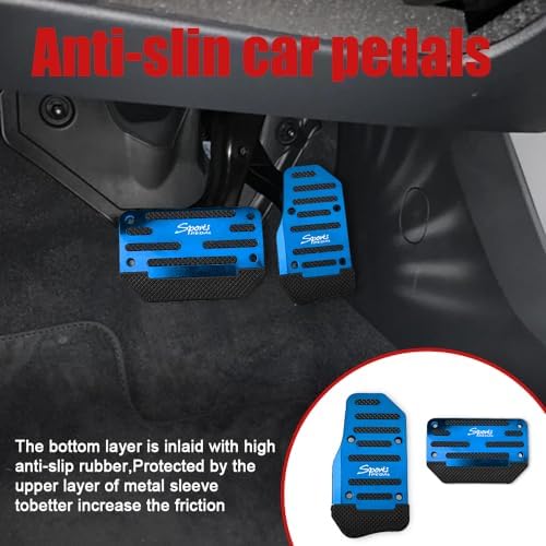 2PCS Non-Slip Car Pedal Covers, Premium Aluminum Alloy Gas and Brake Pedals - Image 4