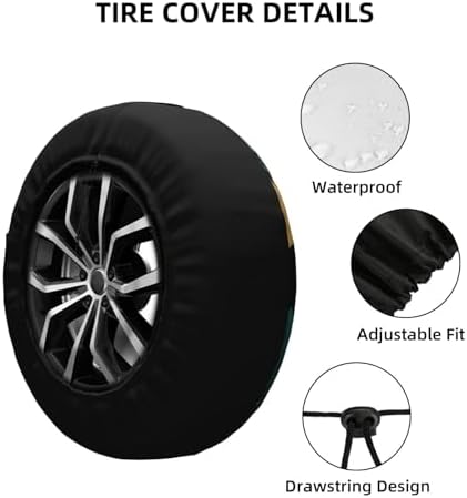 Spare Tire Cover Happy Campers Wheel Covers Weatherproof Universal Wheel - Image 3