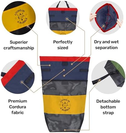 Living in a Bubble Wet Dry Laundry Bag – Portable Waterproof Laundry Hamper - Image 4