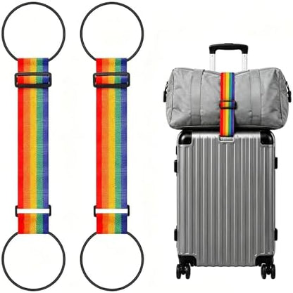 2 Pcs Luggage Straps for Suitcases, New Flexible and Adjustable Elastic by Unknown