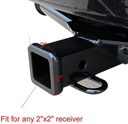 CZC AUTO Trailer Hitch Cover, 2 inch Tow Receiver Tube Plug Cap - Image 3