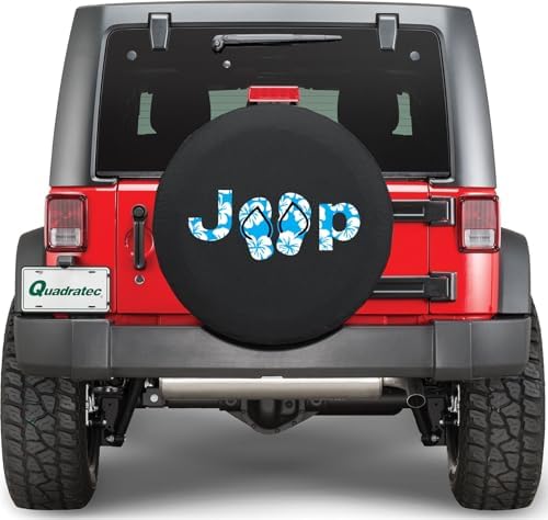 Quadratec Spare Tire Cover, Aloha Sandals Tropical Beach Graphic by Quadratec