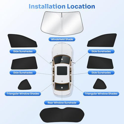 Canvcle Window Shades for 2013-2018 Toyota RAV4 Accessories Windshield Sun - Image 5