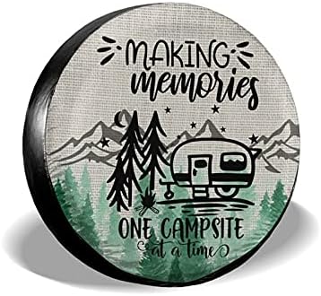 Making Memories One Campsite at a Time Spare Tire Cover Wheel Protectors Tyre by Gwomo