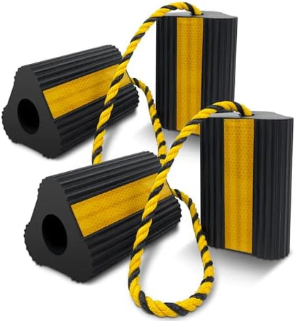 ROBLOCK Wheel Chocks for RV Trailer Camper Truck Car Aircraft, Versatile Heavy by ROBLOCK