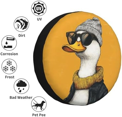 Funny Duck Spare Tire Cover Weatherproof Universal Wheel Protectors Cute Duck - Image 5