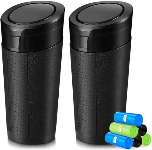 Car Trash Can with Lid, 2 Pack, 180 Trash Bags by ZSZJOLCT