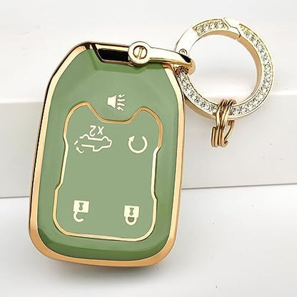 OLLEN 5-Button TPU Key Fob Cover, Fit by OLLEN
