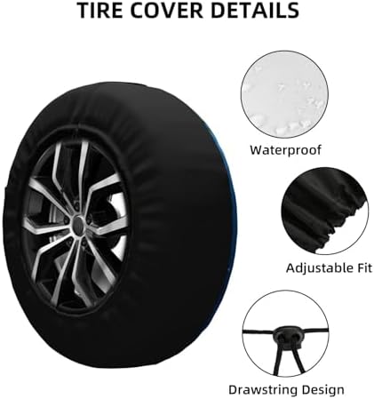 I Go Where I'm Towed Spare Tire Cover Weatherproof Universal Wheel Protectors - Image 4
