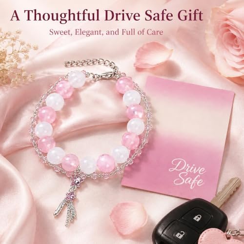 Steering Wheel Rosary, Star Rosary Rear View Mirror Charm Crystal Decor - Image 5