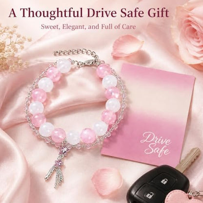 Steering Wheel Rosary, Star Rosary Rear View Mirror Charm Crystal Decor - Image 5