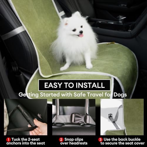 FUNNY FUZZY Dog Car Seat Cover for Front Seat, Dog Seat Cove Waterproof - Image 4