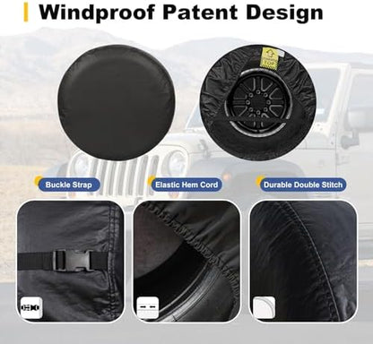 Explore Land Spare Tire Cover Fit Tire Diameters 30-33 inch - Image 5