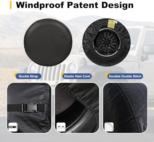 Explore Land Spare Tire Cover Fit Tire Diameters 28-29.75 inch - Image 5
