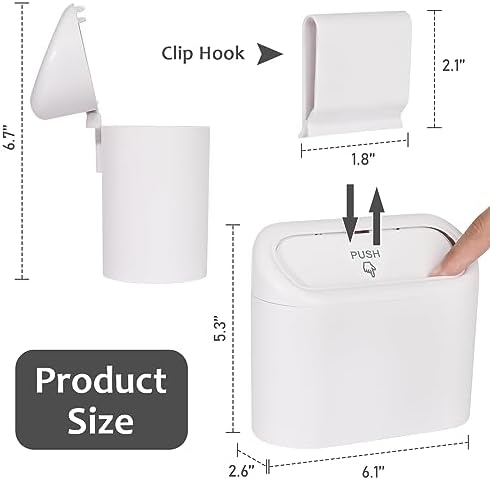 Accmor Car Trash Can with Lid, Vehicle Dustbin Garbage Organizer Holder with - Image 2
