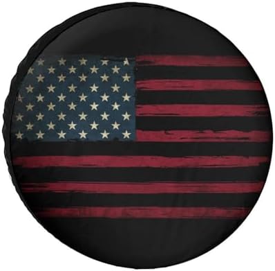 Vintage America American Flag 3 Tire Covers, Dust-Proof Weatherproof Wheel by Unknown