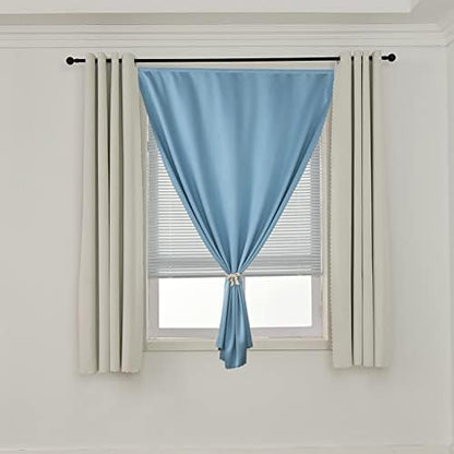 AJAZZ 100% Blackout Stick Curtain Portable Black Out Curtains Adhesive Curtains - Image 6