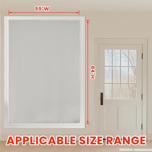 AJAZZ 100% Blackout Shades Window Cover Self Adhesive Curtains Sticky Curtain - Image 5